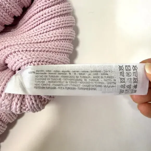 Zara Sleeveless Turtleneck Ribbed Knit Sweater Tank S Pink Preppy Y2K Soft Girl - Picture 5 of 7